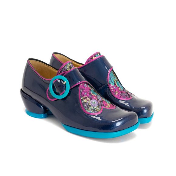 John Fluevog Shoes - Fluevog Choice Tori Tapestry Shoe (Blue/Pink) women's 9